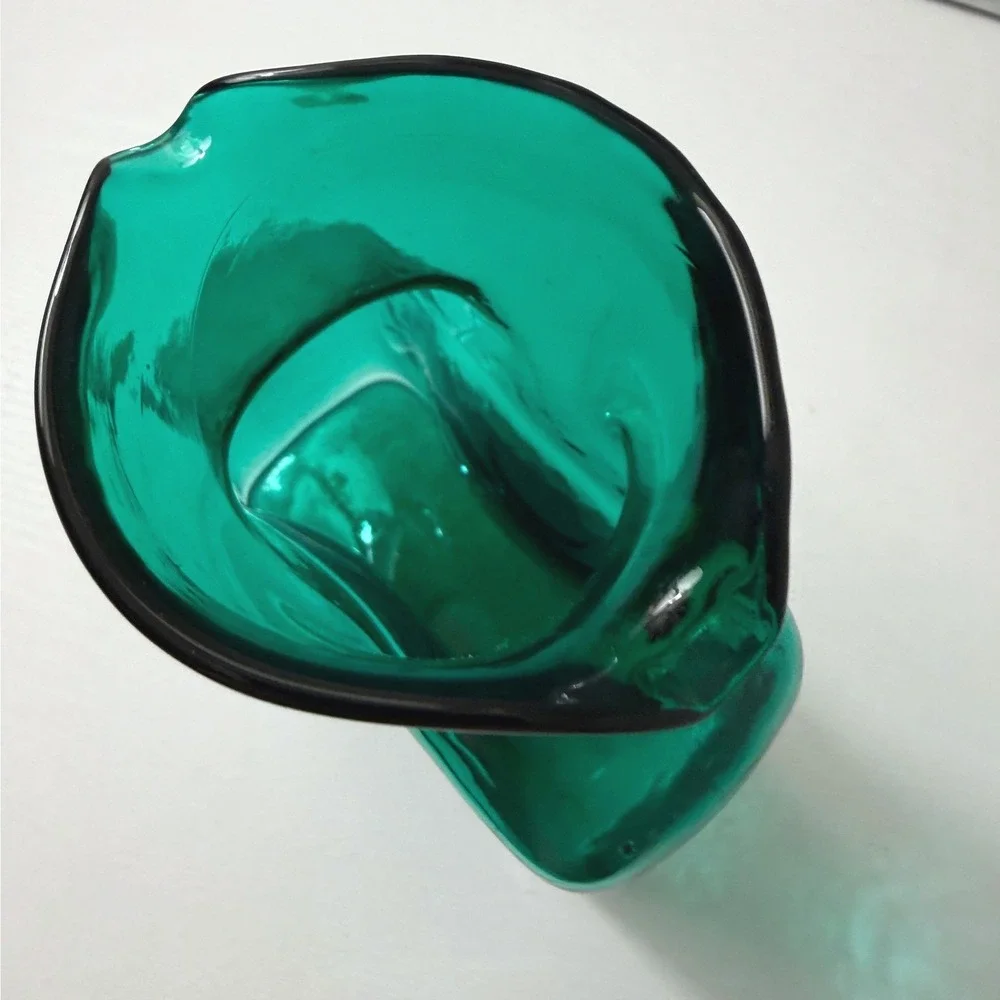 Blenko Water Bottle 384M Mini Hand Blown Glass Double Spout 2021